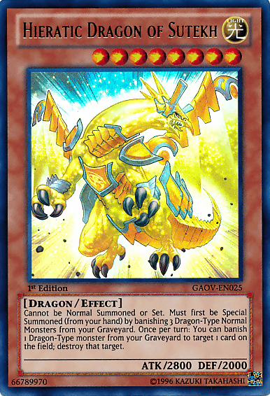 Hieratic Dragon of Sutekh [GAOV-EN025] Ultra Rare (ONLINE ORDER ONLY)