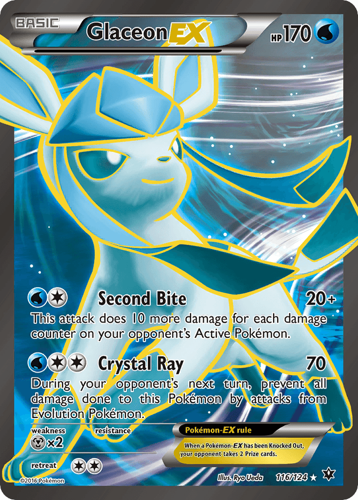 Glaceon EX (116/124) [XY: Fates Collide] (Online Only)