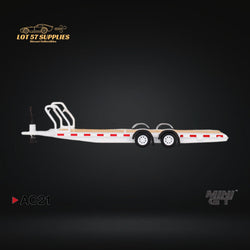 Mini-GT Car Hauler Trailer White #AC21 1:64 MGTAC21 (ONLINE ORDER ONLY)
