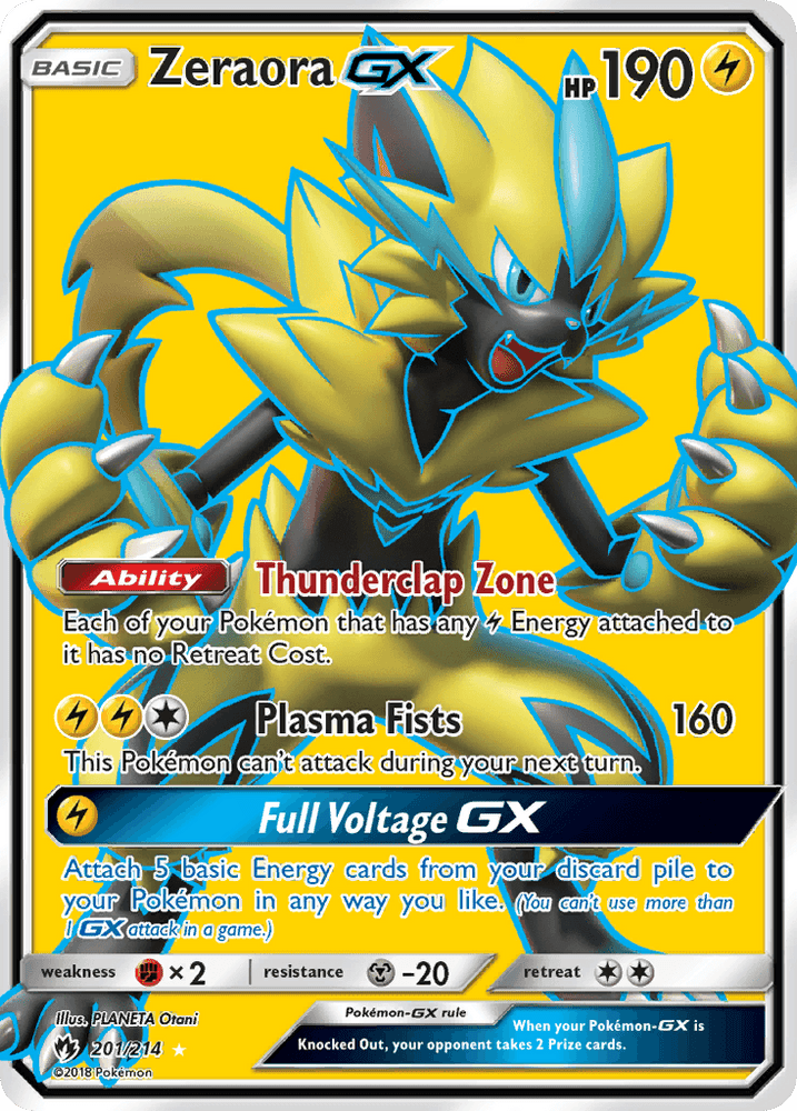 Zeraora GX (201/214) [Sun & Moon: Lost Thunder] (Online Only)