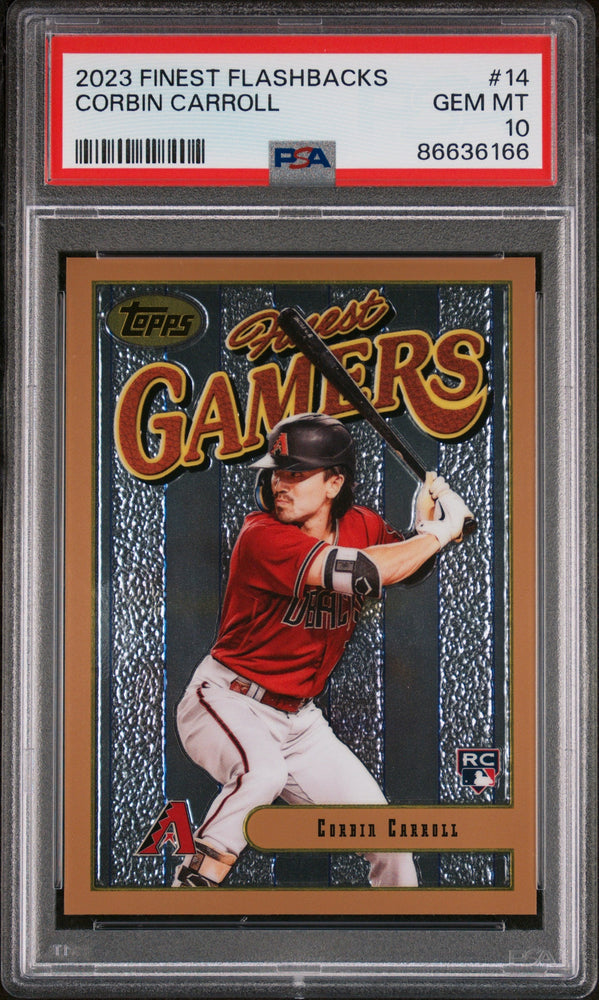 2023 TOPPS FINEST FLASHBACKS CORBIN CARROLL  #14 - PSA 10 (Online Order Only)
