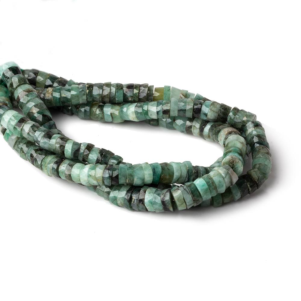 5mm - 6mm Brazilian Emerald Faceted Heshi Beads 8 inch 85 pieces (ONLINE ORDER ONLY)