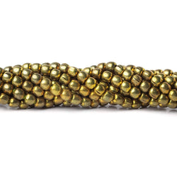 5mm Brass Plain Round Beads 44 beads 8inch (ONLINE ORDER ONLY)
