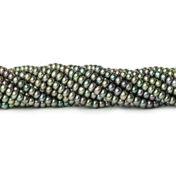 5mm Green Center Drill Button Pearl, 15 inch (ONLINE ORDER ONLY)