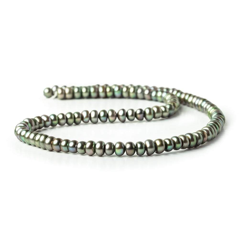 5mm Green Center Drill Button Pearl, 15 inch (ONLINE ORDER ONLY)