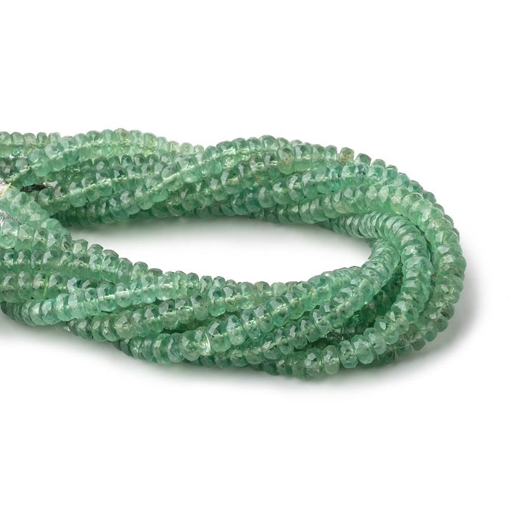 5mm Green Kyanite Faceted Rondelle Beads 8 inch 74 pieces (ONLINE ORDER ONLY)
