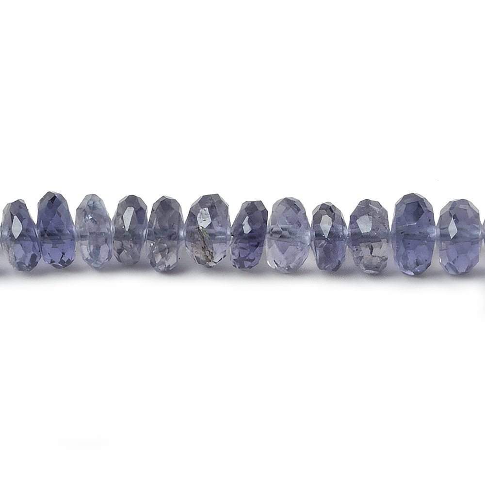6-7mm Iolite faceted rondelle beads 8 inch 60 pieces