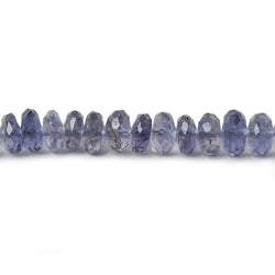 6-7mm Iolite faceted rondelle beads 8 inch 60 pieces