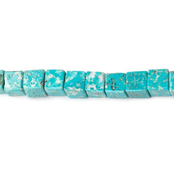 5mm Mongolian Turquoise Plain Cube Beads 16 inch 77 pieces AA (ONLINE ORDER ONLY)
