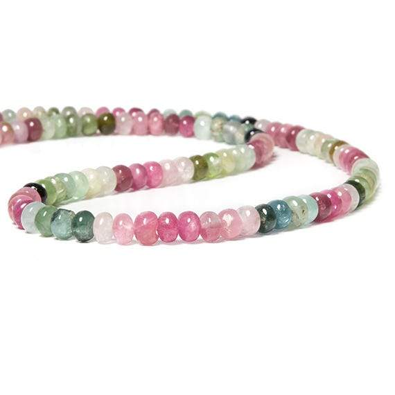 5mm Multi Color Tourmaline Beads Plain Rondelle 100 pcs (ONLINE ORDER ONLY)