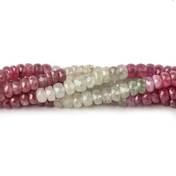 5mm Multi Color Umba Sapphire faceted rondelles 16 inch 135 beads AA (ONLINE ORDER ONLY)