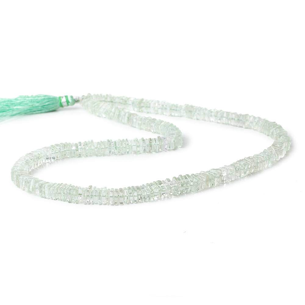 5mm Prasiolite Plain Square Heshi Beads 16 inch (ONLINE ORDER ONLY)