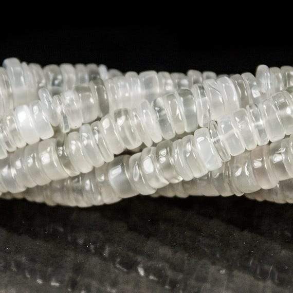 5mm White Moonstone Heshi Beads 220 beads (ONLINE ORDER ONLY)