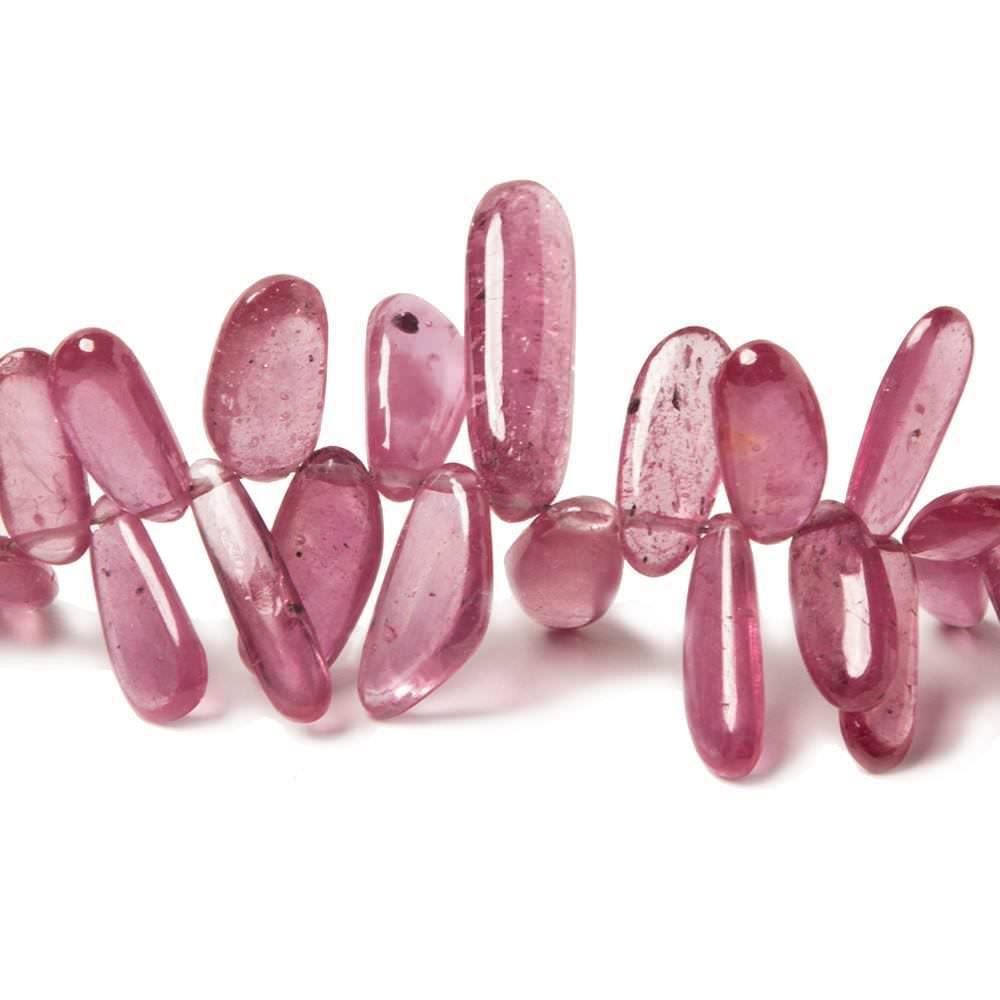 5x3-9x4mm Ruby glass filled plain free shape beads 18  inch 210 pieces (ONLINE ORDER ONLY)