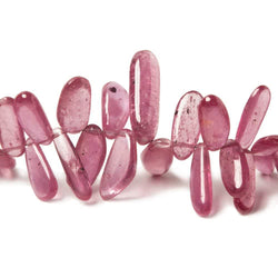 5x3-9x4mm Ruby glass filled plain free shape beads 18  inch 210 pieces (ONLINE ORDER ONLY)