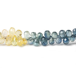 5x3mm Ceylon Sapphire Beads Tear Drop Briolette 8.75 inch 143 pieces (ONLINE ORDER ONLY)