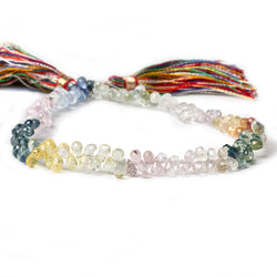 5x3mm Ceylon Sapphire Beads Tear Drop Briolette 8.75 inch 143 pieces (ONLINE ORDER ONLY)