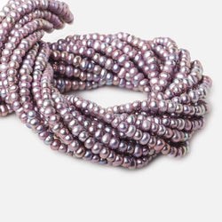 5x3mm MultiColor Purple Berry Off Round 2.5mm Large Hole Pearls 15 inch 120 pieces (ONLINE ORDER ONLY)