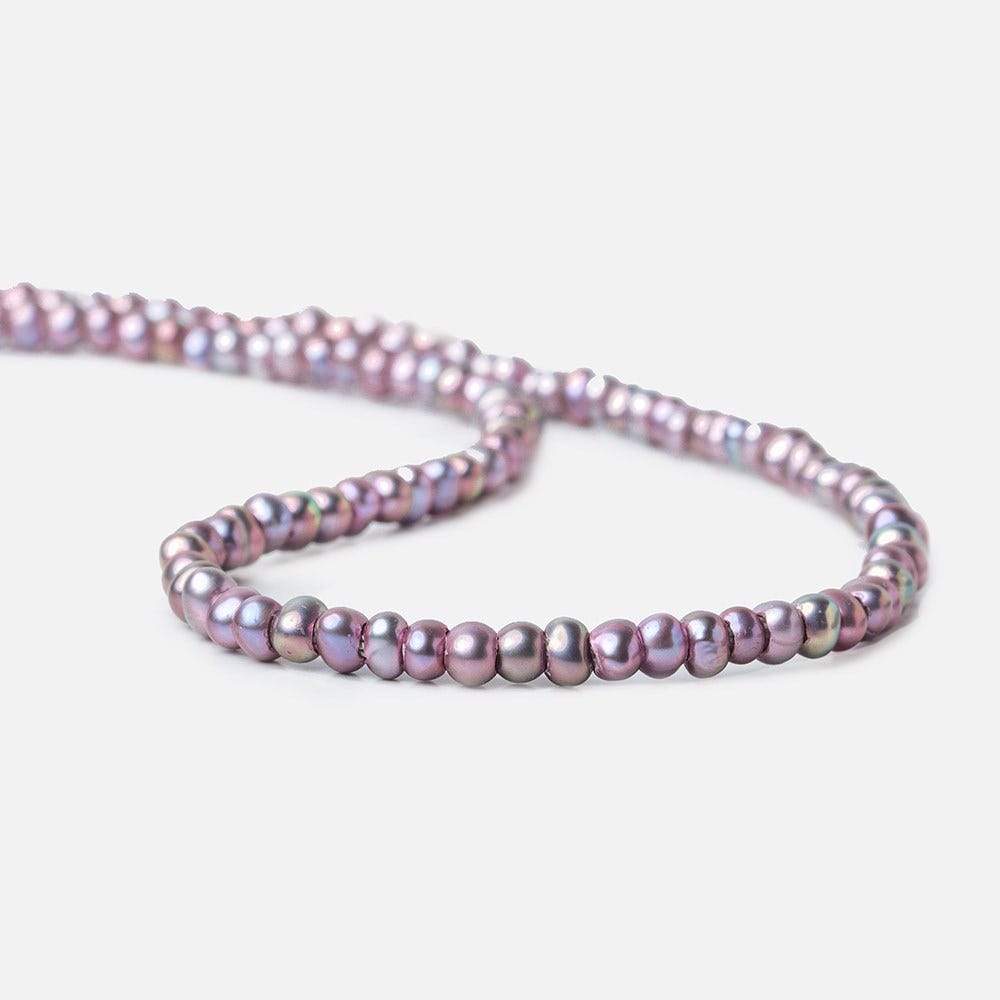 5x3mm MultiColor Purple Berry Off Round 2.5mm Large Hole Pearls 15 inch 120 pieces (ONLINE ORDER ONLY)