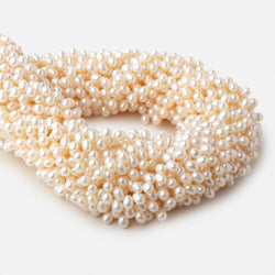 4x6mm Off White top drilled Oval freshwater pearls 15.5 inch 133 pieces A (ONLINE ORDER ONLY)