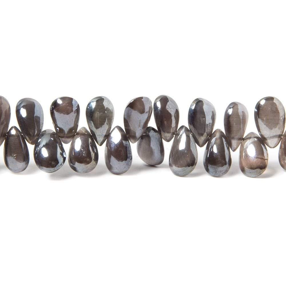 5x4-6x4mm Silver Mystic Cat's Eye Scapolite plain pears 8.25 inch 82 beads