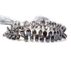 5x4-6x4mm Silver Mystic Cat's Eye Scapolite plain pears 8.25 inch 82 beads