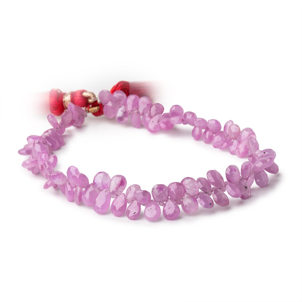 5x4-7x4.5mm Burmese Ruby Faceted Pear Beads 8 inch 96 pieces AA (ONLINE ORDER ONLY)