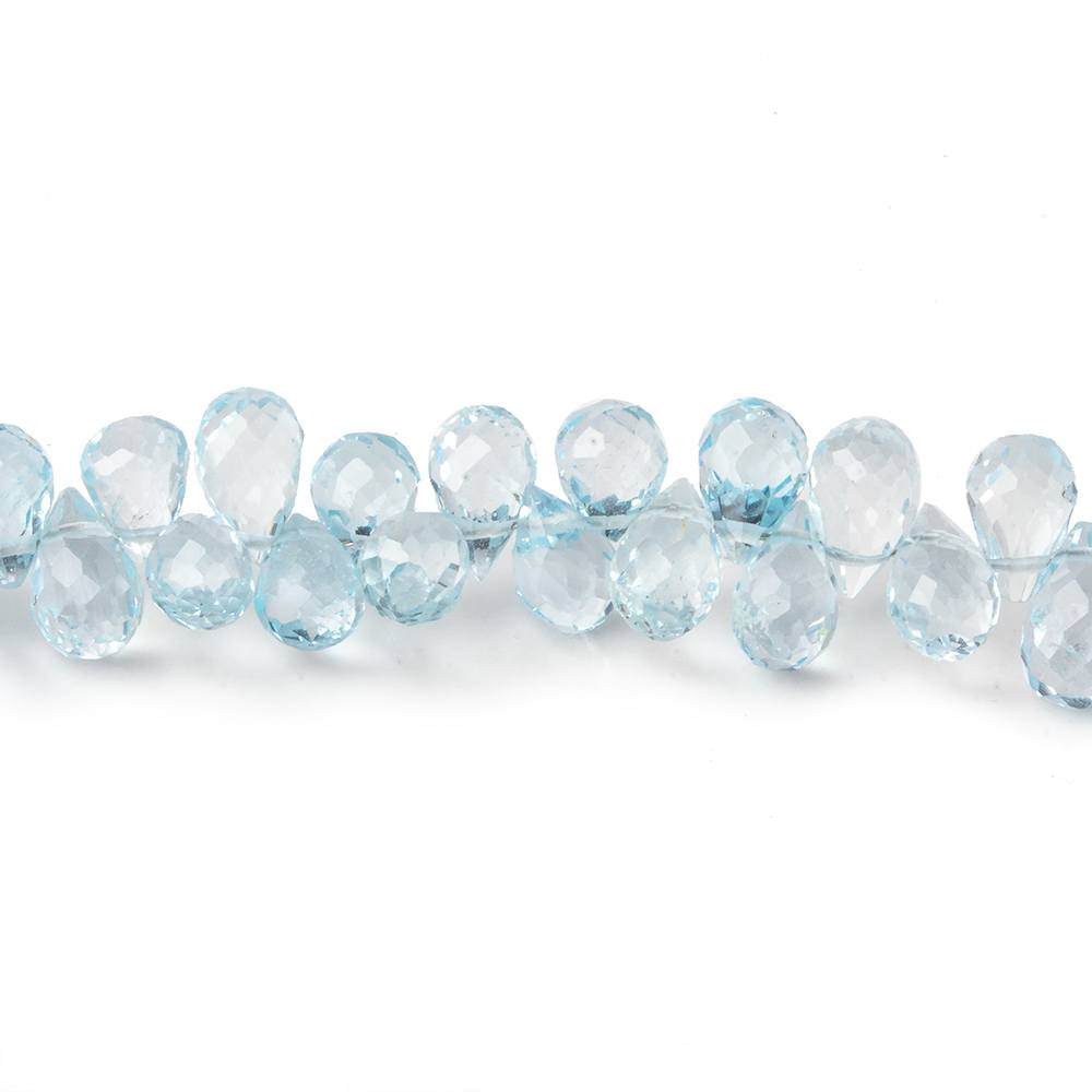 5x4-7x4mm Sky Blue Topaz Tear Drops 8 inch 95 beads (ONLINE ORDER ONLY)