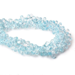 5x4-7x4mm Sky Blue Topaz Tear Drops 8 inch 95 beads (ONLINE ORDER ONLY)