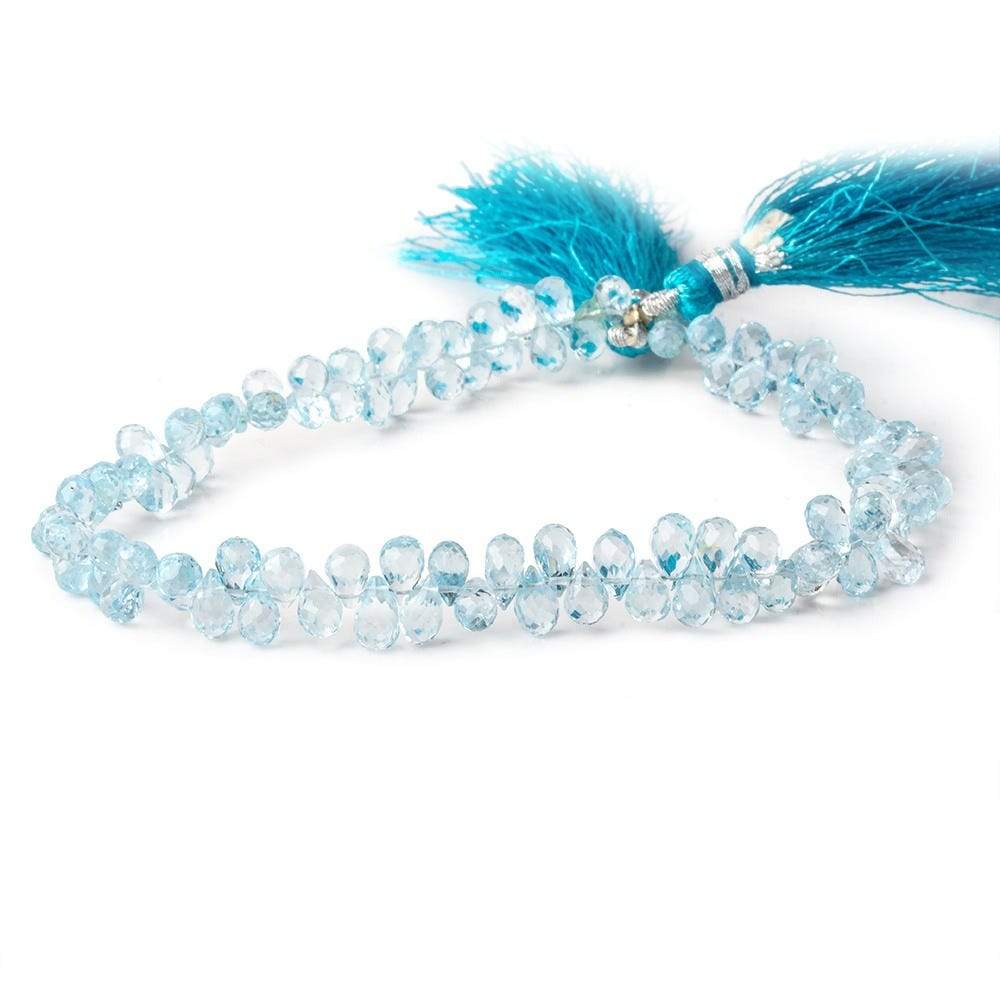 5x4-7x4mm Sky Blue Topaz Tear Drops 8 inch 95 beads (ONLINE ORDER ONLY)