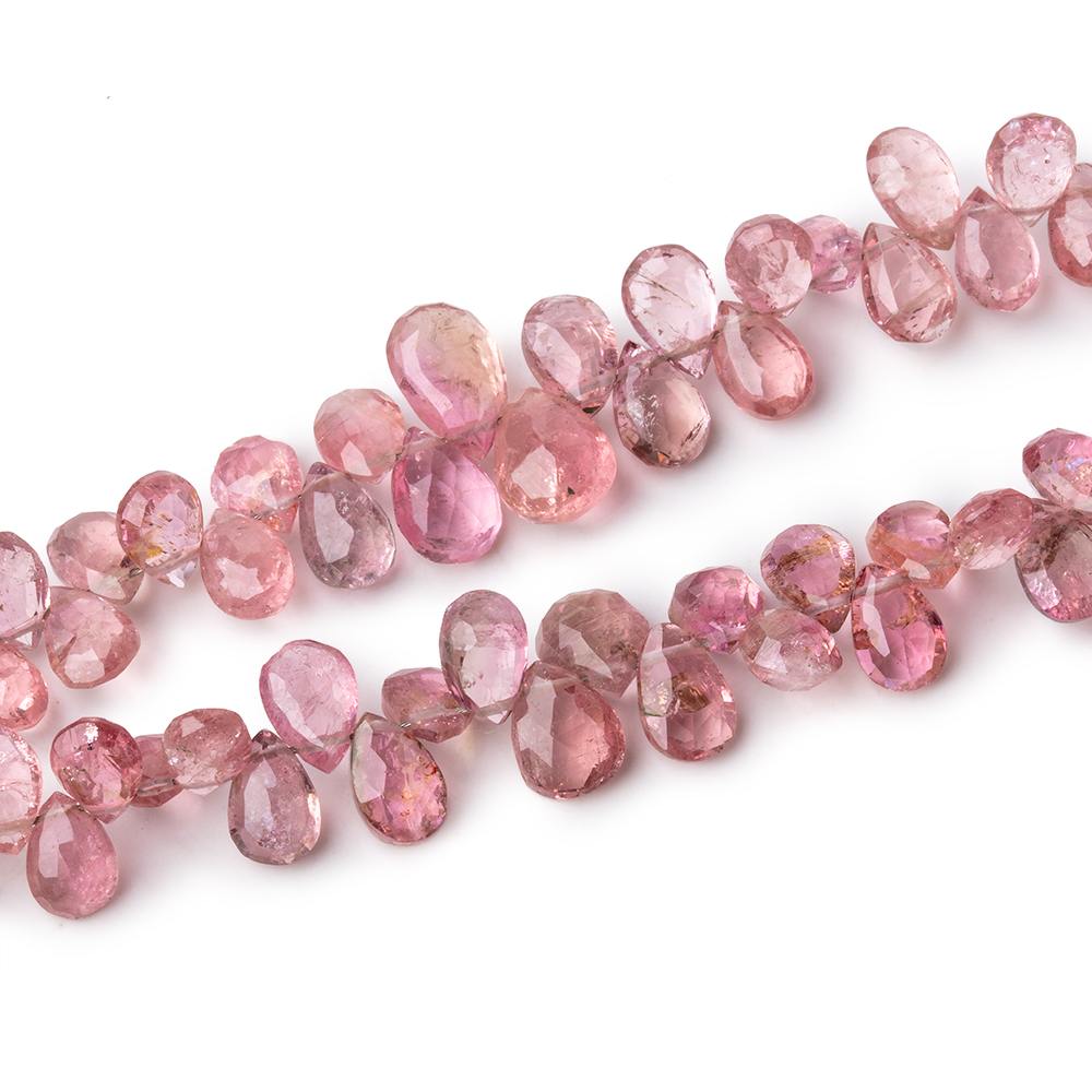 5x4-8x5mm Pink Tourmaline Faceted Pears Lot of Two Strands with 92 Beads (ONLINE ORDER ONLY)