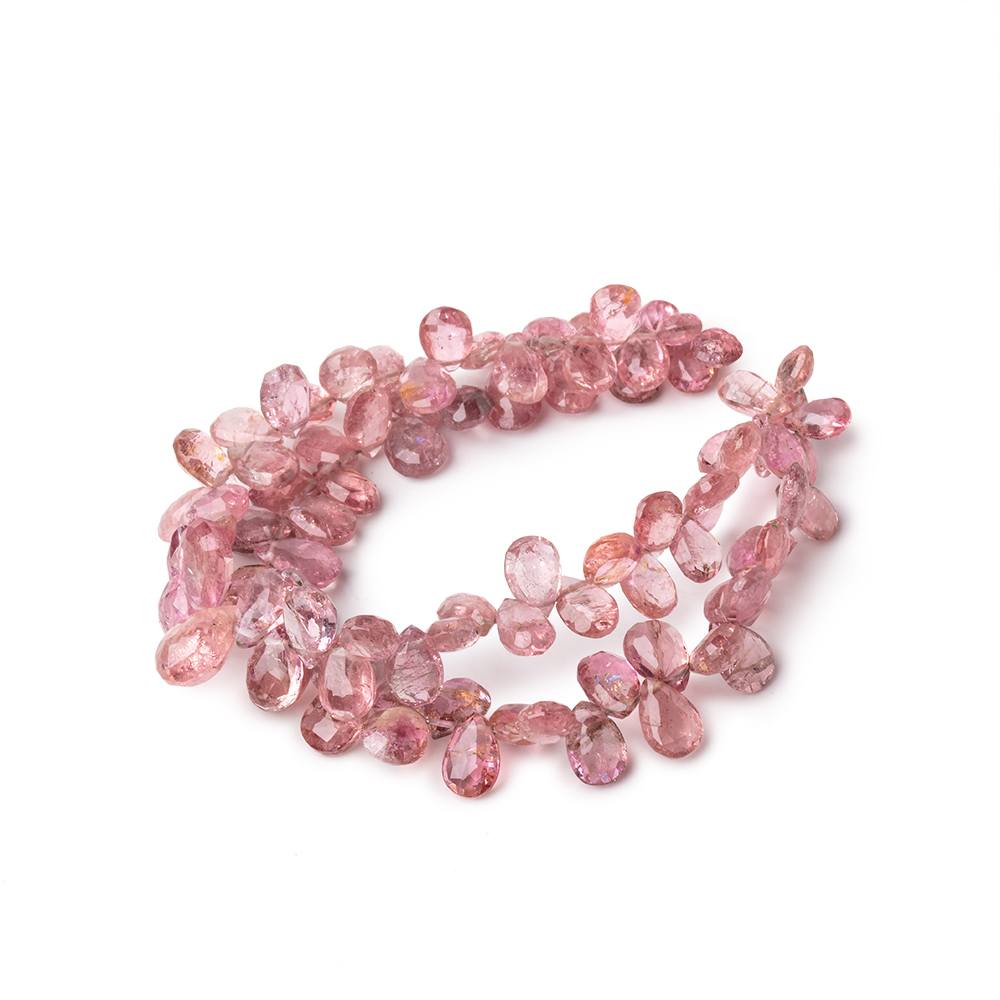 5x4-8x5mm Pink Tourmaline Faceted Pears Lot of Two Strands with 92 Beads (ONLINE ORDER ONLY)