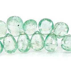 5x4-9x6mm Emerald Faceted Pear Beads 8 inch 68 pieces (ONLINE ORDER ONLY)
