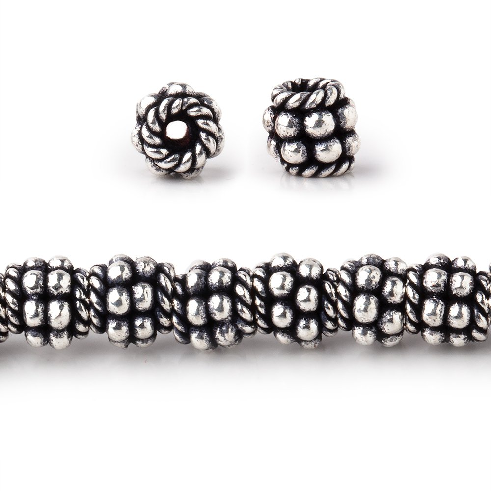 5x4.5mm Double Daisy Stack Spacer Beads 8 inch 43 pieces (ONLINE ORDER ONLY)