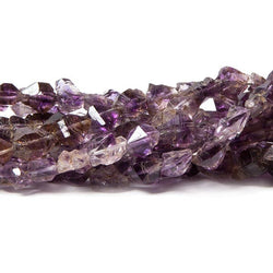 5x5-6x4mm Double Terminated Amethyst natural crystal Beads 15.5 in. 68 pcs