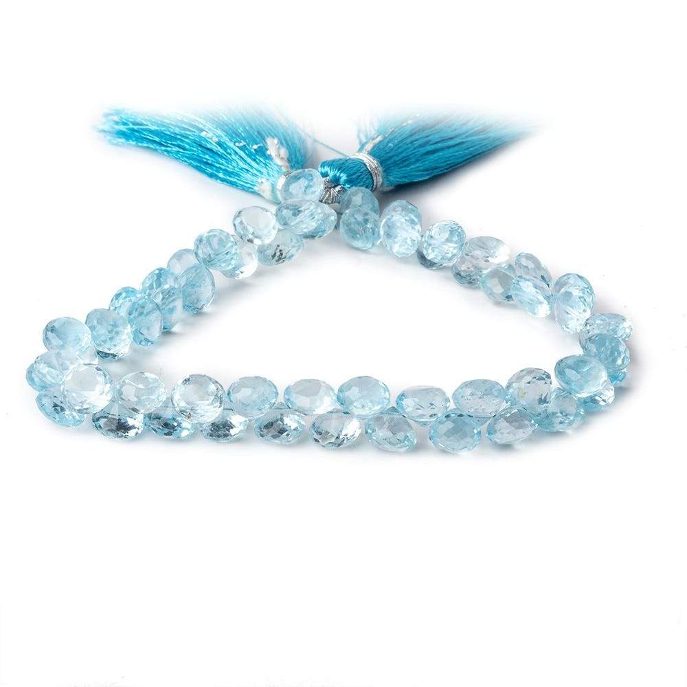 5x7-6x7mm Sky Blue Topaz Candy Kiss 8 inch 55 beads (ONLINE ORDER ONLY)