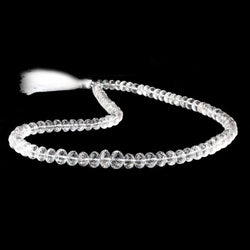 6-11mm Crystal Quartz Faceted Rondelle Beads 17 inch 84 pieces