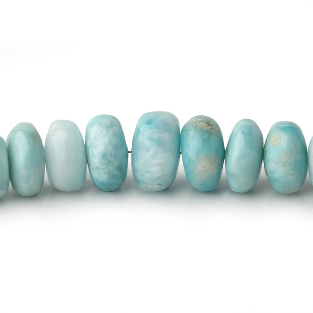 6-11mm Larimar plain rondelle beads 18 inch 108 pieces (ONLINE ORDER ONLY)