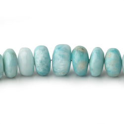 6-11mm Larimar plain rondelle beads 18 inch 108 pieces (ONLINE ORDER ONLY)