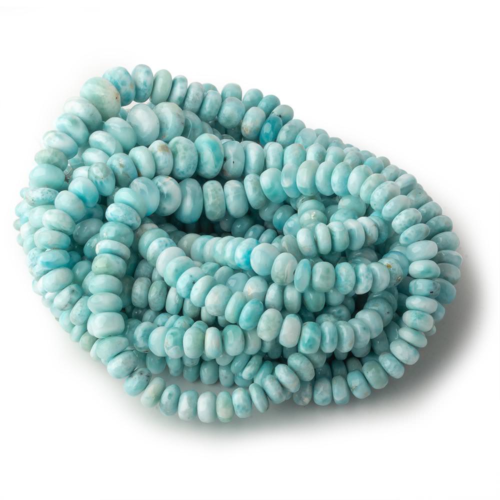 6-11mm Larimar plain rondelle beads 18 inch 108 pieces (ONLINE ORDER ONLY)