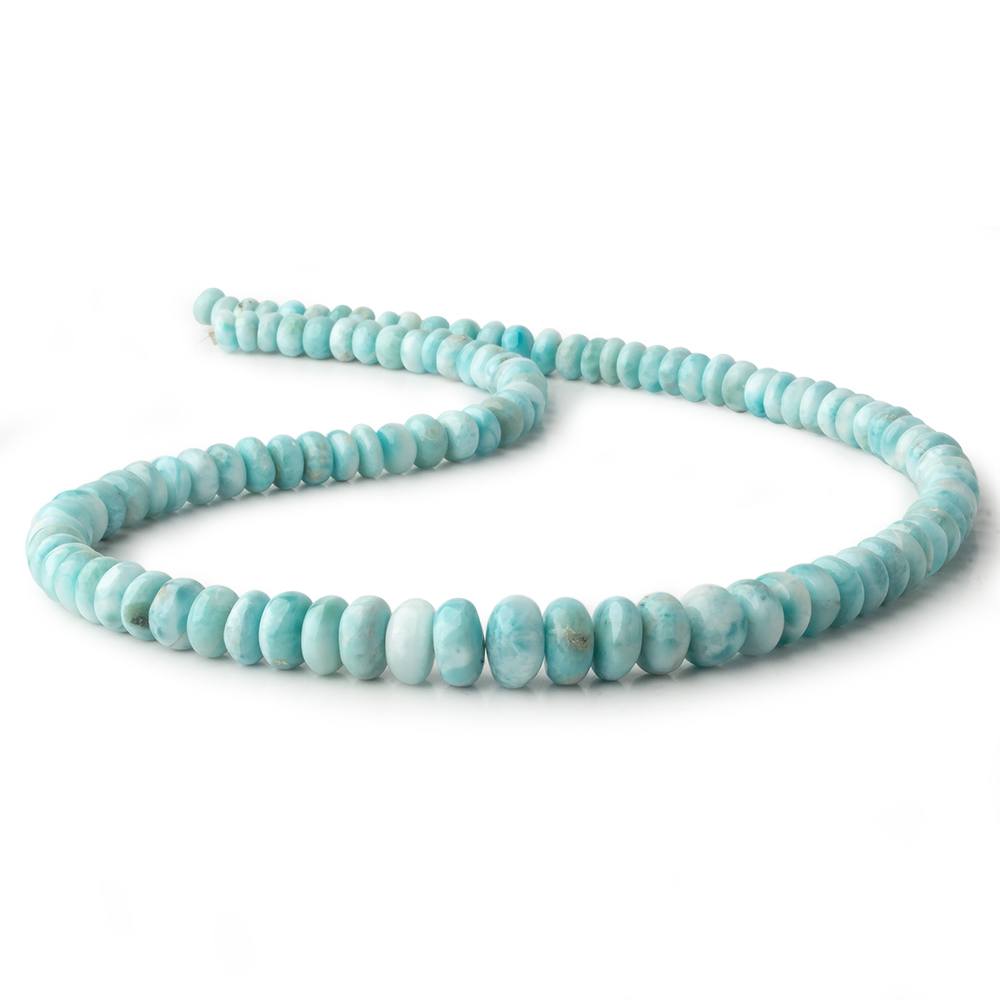 6-11mm Larimar plain rondelle beads 18 inch 108 pieces (ONLINE ORDER ONLY)