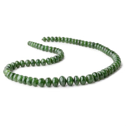 6-11mm Nephrite Jade Plain Rondelle Beads 18 inch 82 pieces (ONLINE ORDER ONLY)