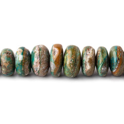 6-12mm Blue Peruvian Opal ( Opalina ) plain rondelle beads 20 inch 110 pieces (ONLINE ORDER ONLY)