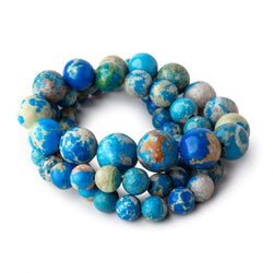 6-12mm Ceruleite Plain Round Beads 18 inch 57 pieces (ONLINE ORDER ONLY)