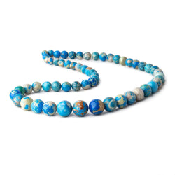 6-12mm Ceruleite Plain Round Beads 18 inch 57 pieces (ONLINE ORDER ONLY)