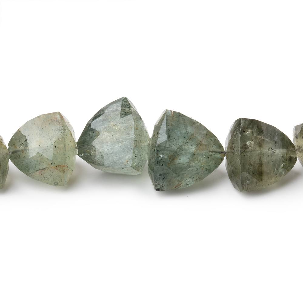 6-12mm Moss Aquamarine Faceted Trillion Beads 15 inch 48 pieces (ONLINE ORDER ONLY)