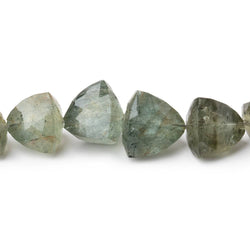 6-12mm Moss Aquamarine Faceted Trillion Beads 15 inch 48 pieces (ONLINE ORDER ONLY)