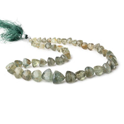 6-12mm Moss Aquamarine Faceted Trillion Beads 15 inch 48 pieces (ONLINE ORDER ONLY)