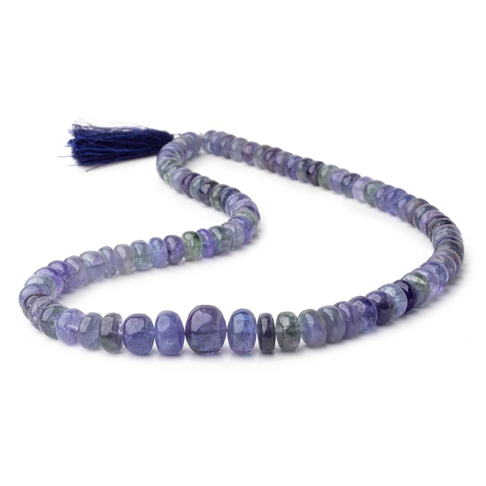 6-12mm Tanzanite Plain Rondelle Beads 17 inch 85 pieces A (ONLINE ORDER ONLY)