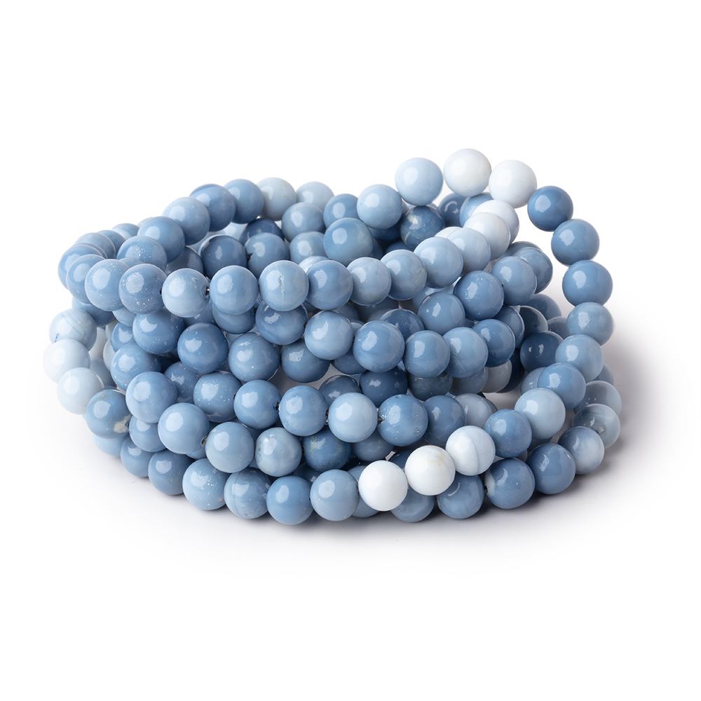 6-6.5mm Owyhee Blue Opal Plain Round Beads 18 inch 75 pieces (ONLINE ORDER ONLY)